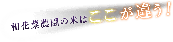 和花菜農園の米はここが違う！